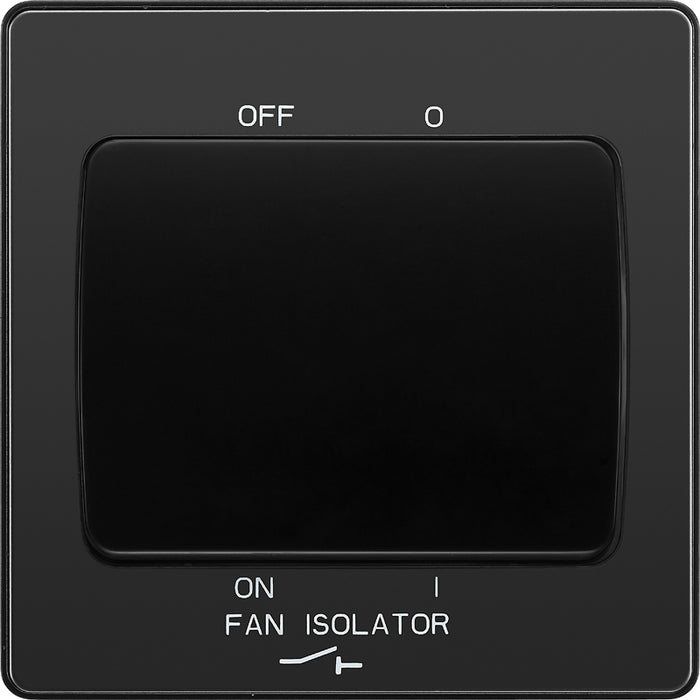 BG Evolve PCDBC15B 10A Triple Pole Fan Isolator Switch - Black Chrome (Black) - westbasedirect.com