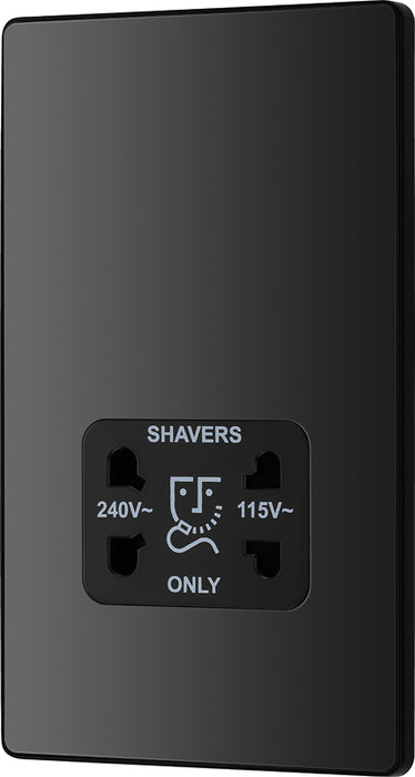 BG Evolve PCDBC20B 115/240V Dual Voltage Shaver Socket - Black Chrome (Black) - westbasedirect.com