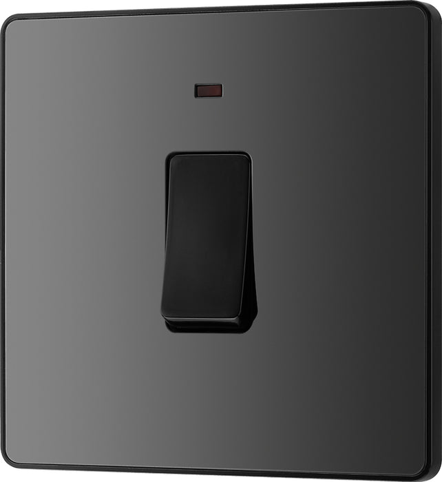 BG Evolve PCDBC31B 20A Double Pole Switch with Power LED Indicator - Black Chrome (Black) - westbasedirect.com