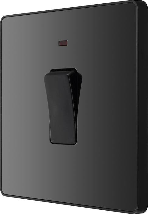 BG Evolve PCDBC31B 20A Double Pole Switch with Power LED Indicator - Black Chrome (Black) - westbasedirect.com