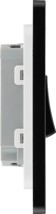 BG Evolve PCDBC42B 20A 16AX 2 Way Double Light Switch - Black Chrome (Black) - westbasedirect.com