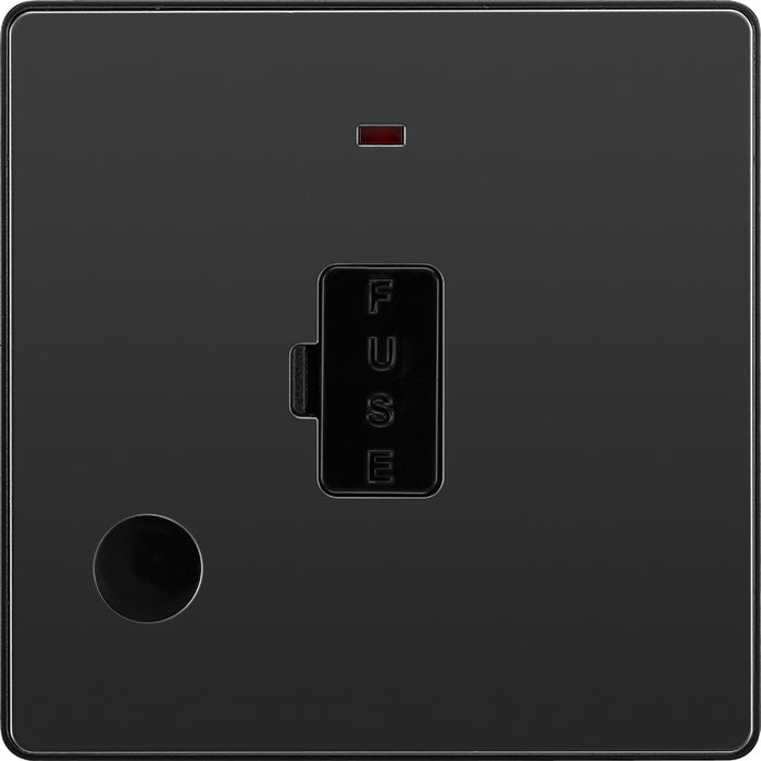 BG Evolve PCDBC54B 13A Unswitched Fused Connection Unit with Power LED Indicator & Flex Outlet - Black Chrome (Black) - westbasedirect.com