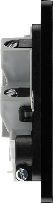 BG Evolve PCDBC54B 13A Unswitched Fused Connection Unit with Power LED Indicator & Flex Outlet - Black Chrome (Black) - westbasedirect.com