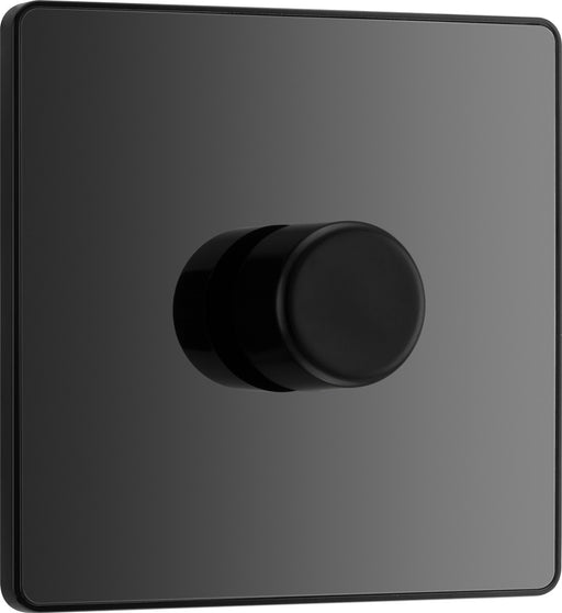 BG Evolve PCDBC81B 2-Way Trailing Edge LED 200W Single Dimmer Switch Push On/Off - Black Chrome (Black) - westbasedirect.com