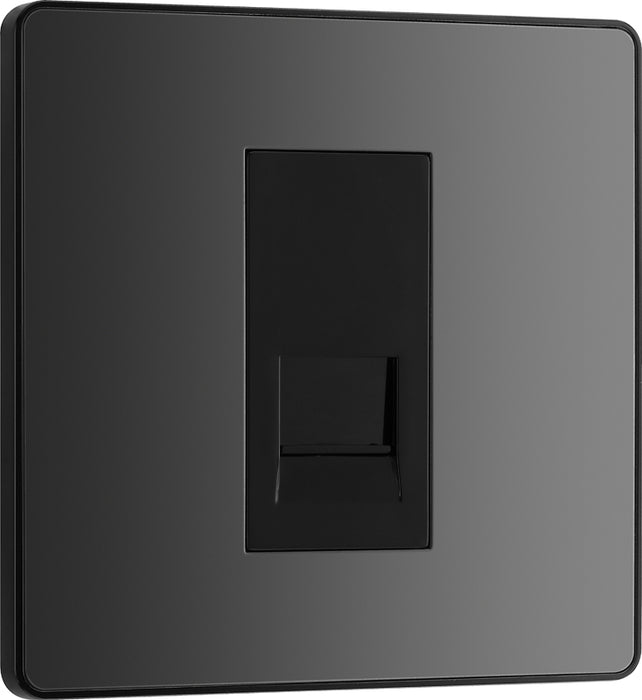 BG Evolve PCDBCBTS1B Single Secondary Telephone Socket - Black Chrome (Black) - westbasedirect.com
