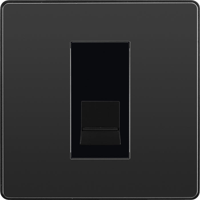 BG Evolve PCDBCBTS1B Single Secondary Telephone Socket - Black Chrome (Black) - westbasedirect.com