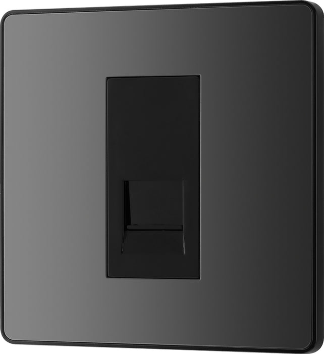 BG Evolve PCDBCBTS1B Single Secondary Telephone Socket - Black Chrome (Black) - westbasedirect.com