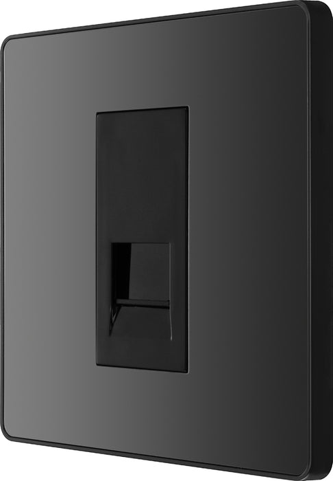 BG Evolve PCDBCBTS1B Single Secondary Telephone Socket - Black Chrome (Black) - westbasedirect.com