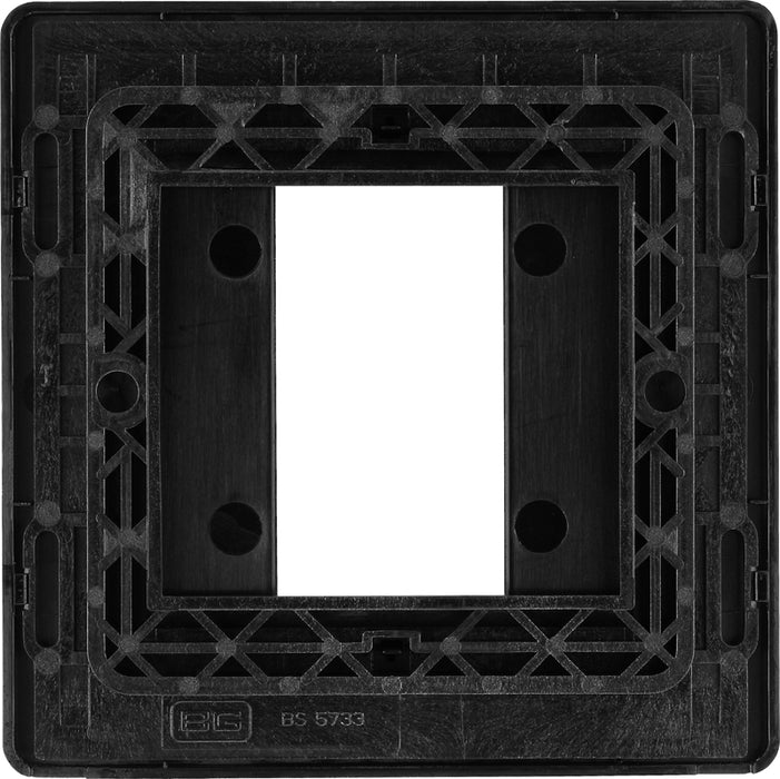 BG Evolve PCDBCEMS1B Single Euro Module Front Plate (25 x 50) - Black Chrome (Black) - westbasedirect.com
