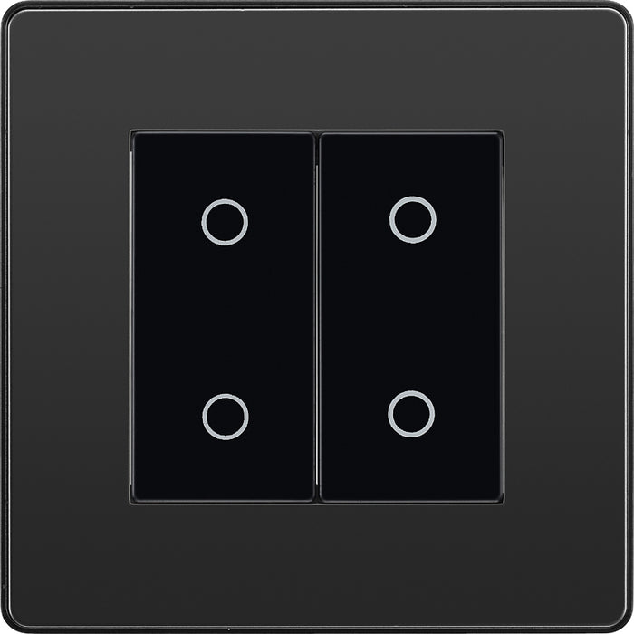 BG Evolve PCDBCTDS2B 2-Way Secondary 200W Double Touch Dimmer Switch - Black Chrome (Black) - westbasedirect.com