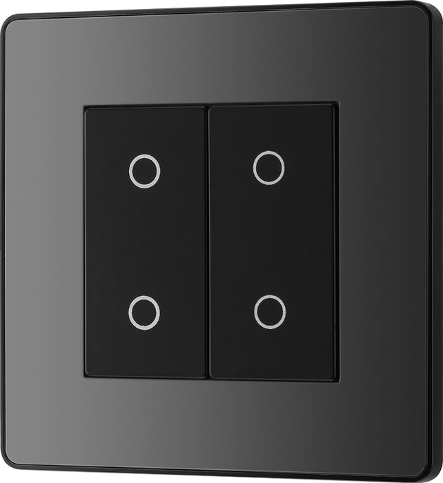 BG Evolve PCDBCTDS2B 2-Way Secondary 200W Double Touch Dimmer Switch - Black Chrome (Black) - westbasedirect.com