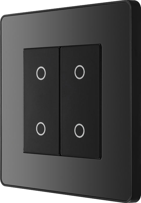 BG Evolve PCDBCTDS2B 2-Way Secondary 200W Double Touch Dimmer Switch - Black Chrome (Black) - westbasedirect.com