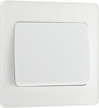 BG Evolve PCDCL12WW 20A 16AX 2 Way Single Light Switch, Wide Rocker - Pearlescent White (White)