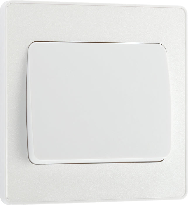 BG Evolve PCDCL12WW 20A 16AX 2 Way Single Light Switch, Wide Rocker - Pearlescent White (White) - westbasedirect.com