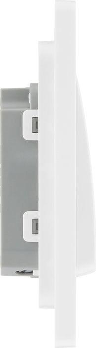 BG Evolve PCDCL12WW 20A 16AX 2 Way Single Light Switch, Wide Rocker - Pearlescent White (White) - westbasedirect.com