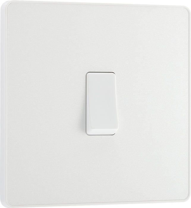 BG Evolve PCDCL12W 20A 16AX 2 Way Single Light Switch - Pearlescent White (White) - westbasedirect.com