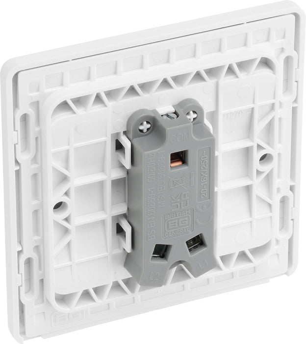 BG Evolve PCDCL12W 20A 16AX 2 Way Single Light Switch - Pearlescent White (White) - westbasedirect.com
