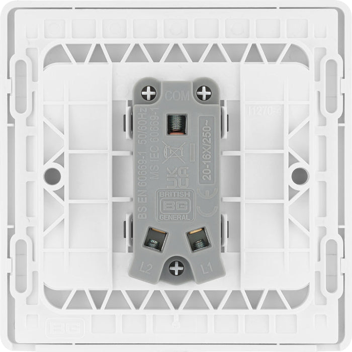 BG Evolve PCDCL12W 20A 16AX 2 Way Single Light Switch - Pearlescent White (White) (5 Pack) - westbasedirect.com