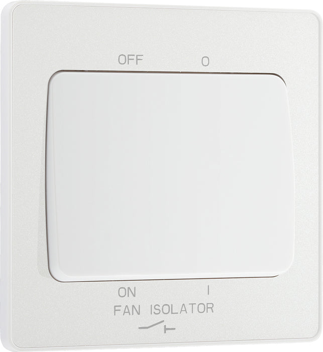 BG Evolve PCDCL15W 10A Triple Pole Fan Isolator Switch - Pearlescent White (White) - westbasedirect.com