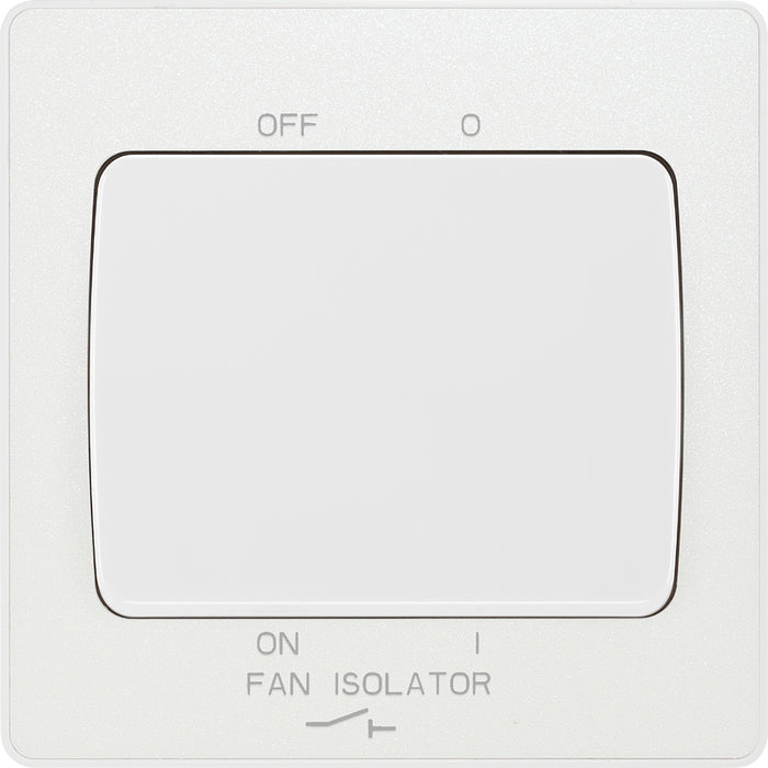BG Evolve PCDCL15W 10A Triple Pole Fan Isolator Switch - Pearlescent White (White) - westbasedirect.com