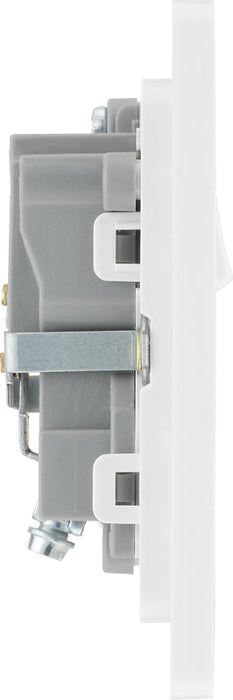 BG Evolve PCDCL21W 13A Single Switched Power Socket - Pearlescent White (White) (5 Pack) - westbasedirect.com