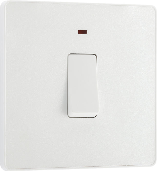 BG Evolve PCDCL31W 20A Double Pole Switch with Power LED Indicator - Pearlescent White (White) - westbasedirect.com