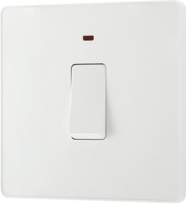 BG Evolve PCDCL31W 20A Double Pole Switch with Power LED Indicator - Pearlescent White (White) - westbasedirect.com
