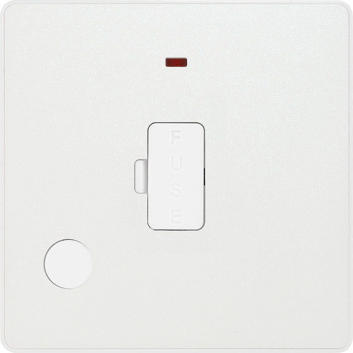BG Evolve PCDCL54W 13A Unswitched Fused Connection Unit with Power LED Indicator & Flex Outlet - Pearlescent White (White) - westbasedirect.com