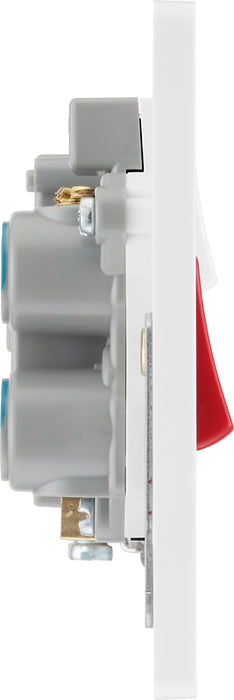 BG Evolve PCDCL70W 45A Cooker Control Socket, Double Pole Switch with LED Power Indicator - Pearlescent White (White) - westbasedirect.com