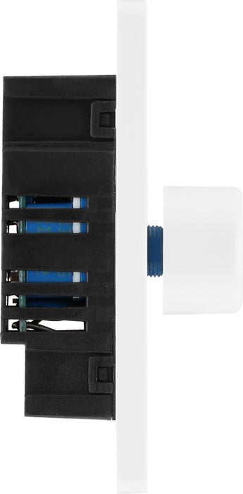 BG Evolve PCDCL81W 2-Way Trailing Edge LED 200W Single Dimmer Switch Push On/Off - Pearlescent White (White) - westbasedirect.com