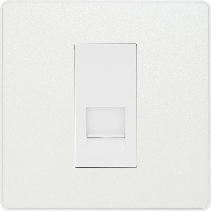 BG Evolve PCDCLBTS1W Single Secondary Telephone Socket - Pearlescent White (White) - westbasedirect.com