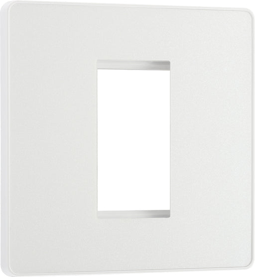BG Evolve PCDCLEMS1W Single Euro Module Front Plate (25 x 50) - Pearlescent White (White) - westbasedirect.com
