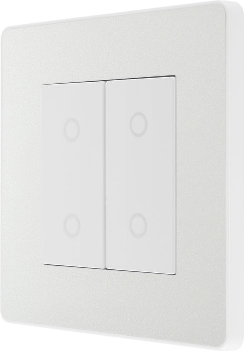BG Evolve PCDCLTDS2W 2-Way Secondary 200W Double Touch Dimmer Switch - Pearlescent White (White) - westbasedirect.com
