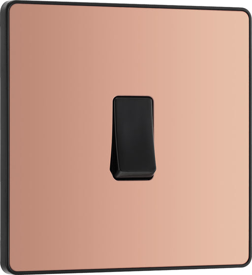 BG Evolve PCDCP12B 20A 16AX 2 Way Single Light Switch - Polished Copper (Black) - westbasedirect.com