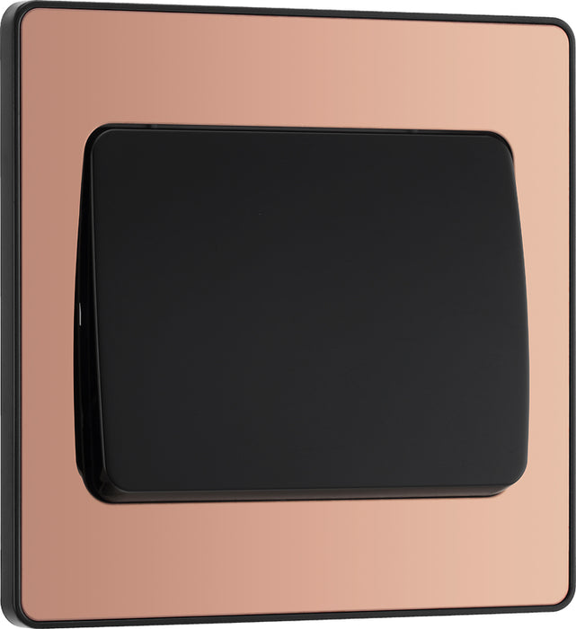 BG Evolve PCDCP12WB 20A 16AX 2 Way Single Light Switch, Wide Rocker - Polished Copper (Black) - westbasedirect.com