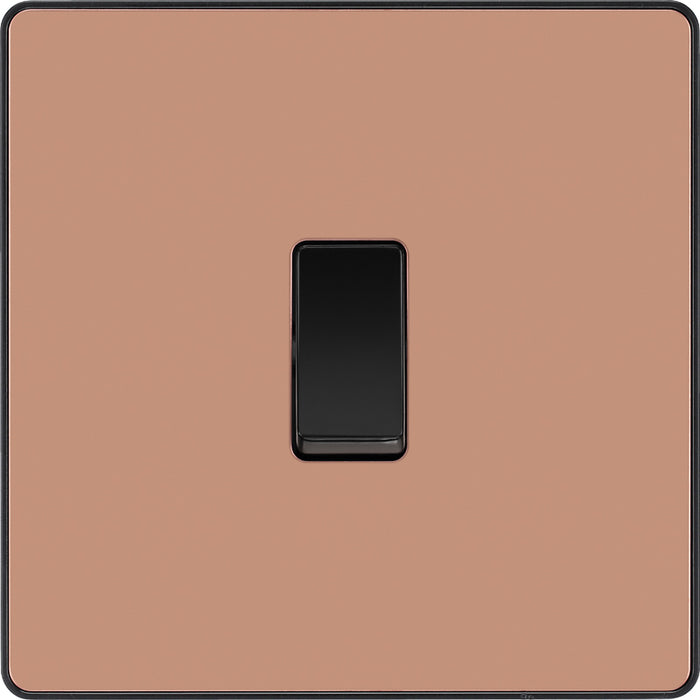 BG Evolve PCDCP13B 20A 16AX Single Intermediate Light Switch - Polished Copper (Black) - westbasedirect.com
