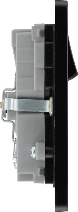 BG Evolve PCDCP22U3B 13A Double Switched Power Socket + 2xUSB(3.1A) - Polished Copper (Black) - westbasedirect.com