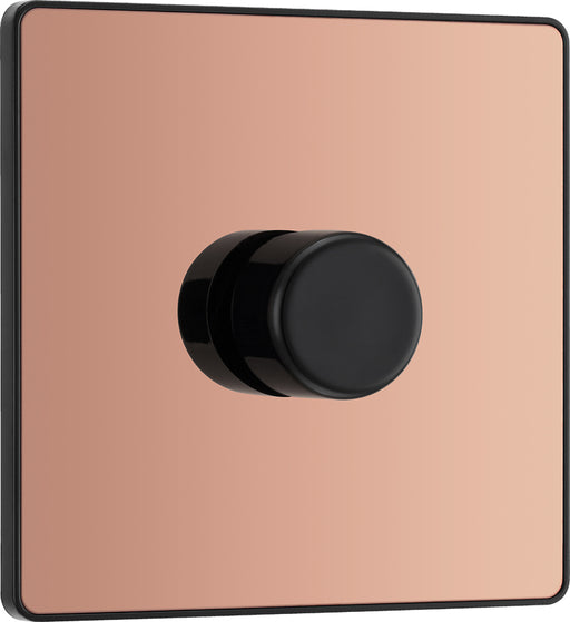 BG Evolve PCDCP81B 2-Way Trailing Edge LED 200W Single Dimmer Switch Push On/Off - Polished Copper (Black) - westbasedirect.com