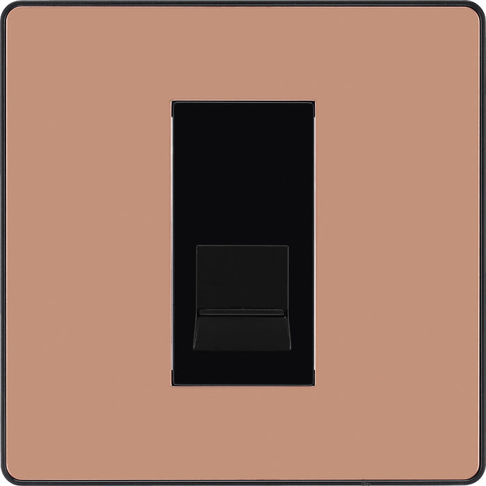 BG Evolve PCDCPBTS1B Single Secondary Telephone Socket - Polished Copper (Black) - westbasedirect.com