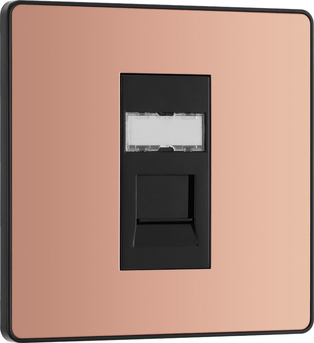 BG Evolve PCDCPRJ451B Single RJ45 Telephone Socket - Polished Copper (Black) - westbasedirect.com