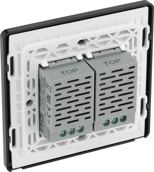 BG Evolve PCDCPTDS2B 2-Way Secondary 200W Double Touch Dimmer Switch - Polished Copper (Black) - westbasedirect.com
