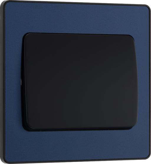 BG Evolve PCDDB12WB 20A 16AX 2 Way Single Light Switch, Wide Rocker - Matt Blue (Black) - westbasedirect.com