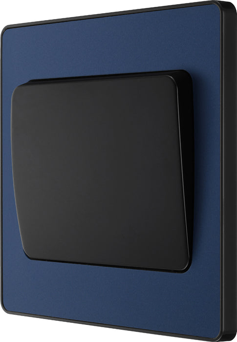 BG Evolve PCDDB12WB 20A 16AX 2 Way Single Light Switch, Wide Rocker - Matt Blue (Black) - westbasedirect.com
