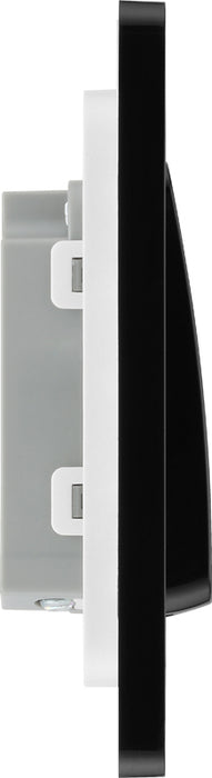 BG Evolve PCDDB12WB 20A 16AX 2 Way Single Light Switch, Wide Rocker - Matt Blue (Black) - westbasedirect.com