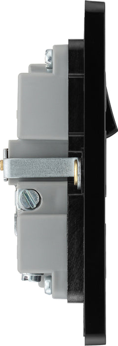 BG Evolve PCDDB21U2B 13A Single Switched Power Socket + 2xUSB(2.1A) - Matt Blue (Black) - westbasedirect.com