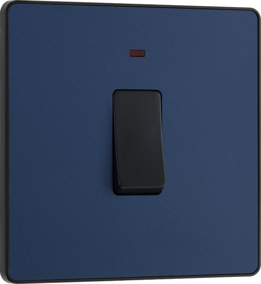 BG Evolve PCDDB31B 20A Double Pole Switch with Power LED Indicator - Matt Blue (Black) - westbasedirect.com