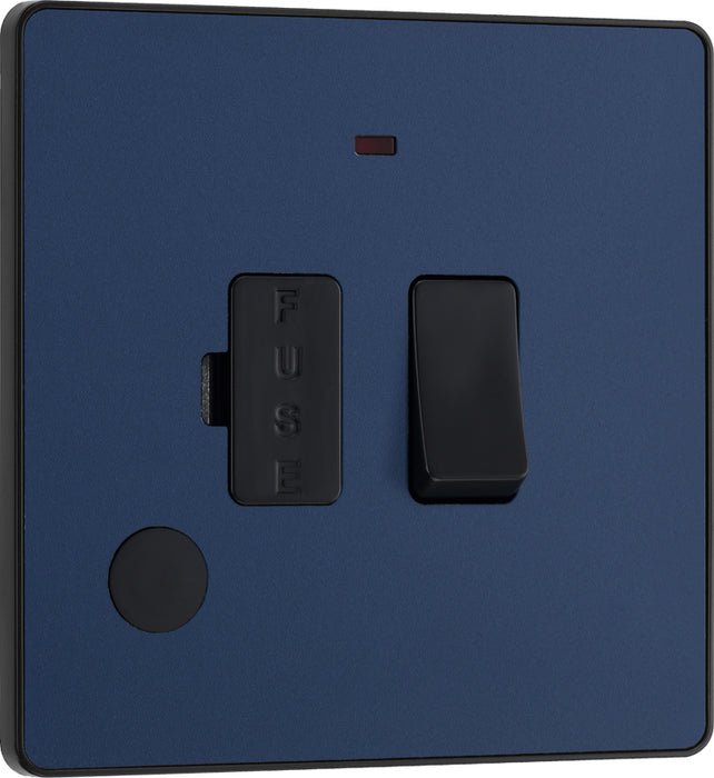 BG Evolve PCDDB52B 13A Switched Fused Connection Unit with Power LED Indicator & Flex Outlet - Matt Blue (Black) - westbasedirect.com