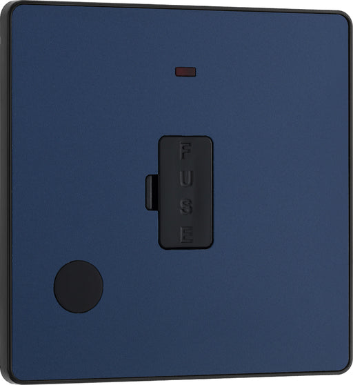 BG Evolve PCDDB54B 13A Unswitched Fused Connection Unit with Power LED Indicator & Flex Outlet - Matt Blue (Black) - westbasedirect.com