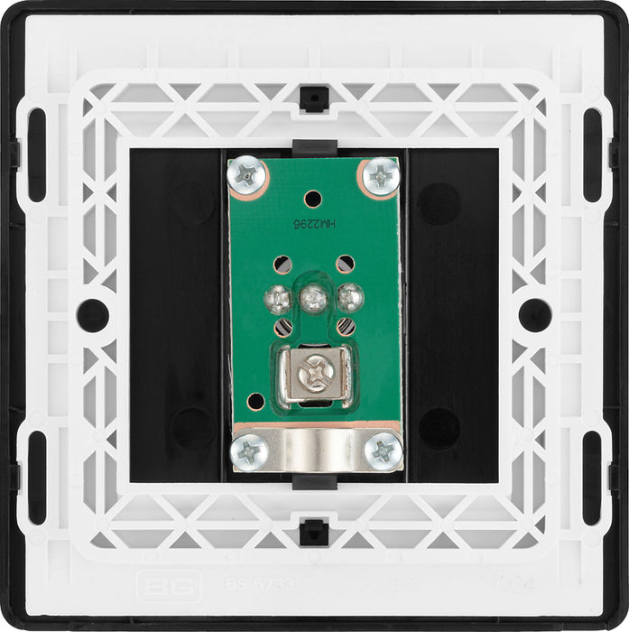 BG Evolve PCDDB60B Single Socket for TV or FM Co-Axial Aerial Connection - Matt Blue (Black) - westbasedirect.com