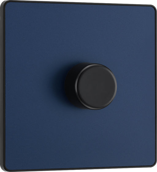 BG Evolve PCDDB81B 2-Way Trailing Edge LED 200W Single Dimmer Switch Push On/Off - Matt Blue (Black) - westbasedirect.com